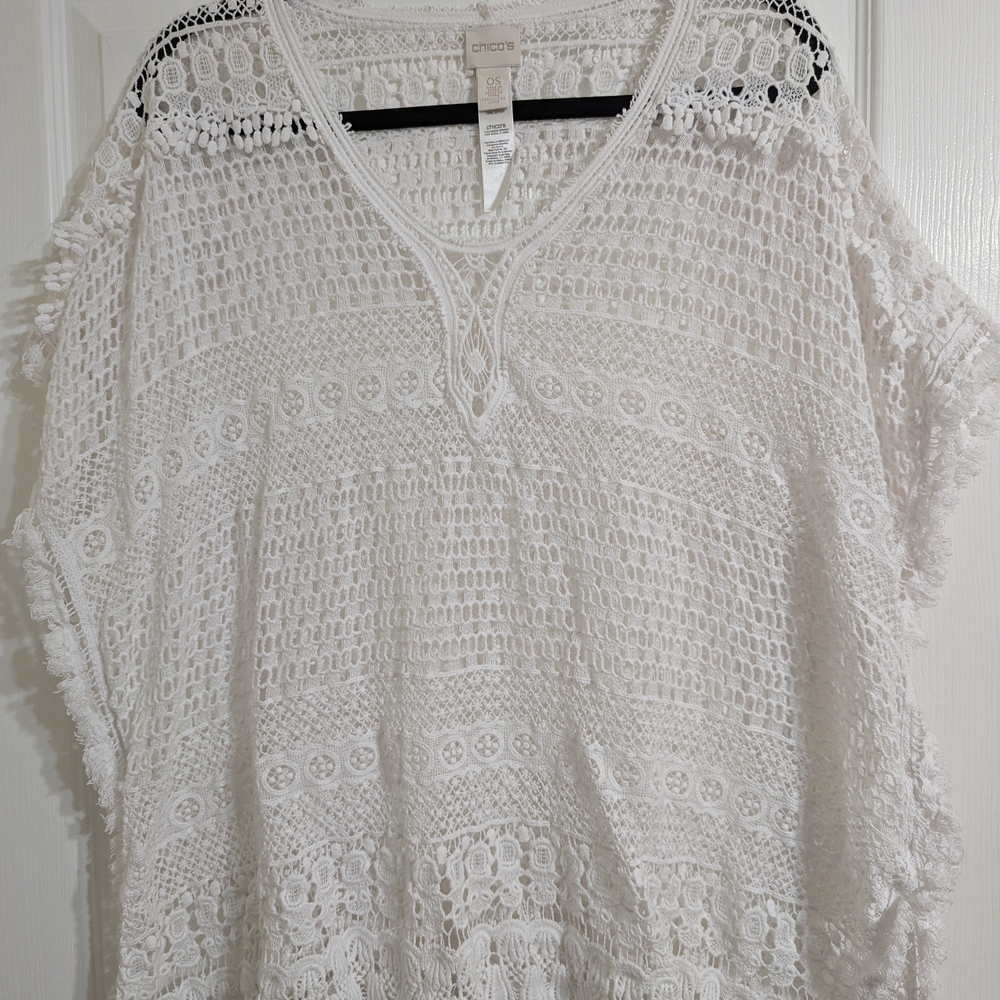 Chico's White Lace Women Top